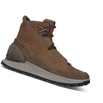 Bottes Ecco Exostrike Mid Outdoor Homme Cafe Marron | FR 441FDN
